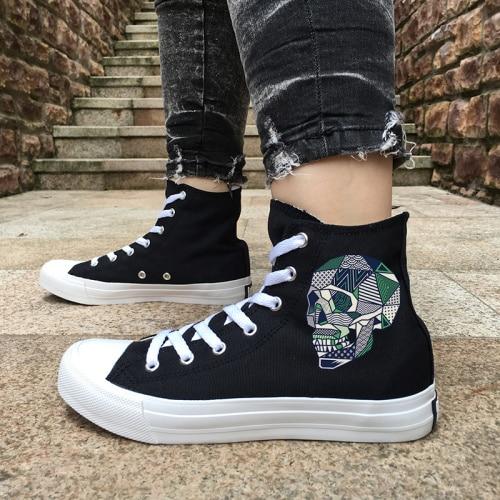 Chaussures Tête de Mort <br/> Géométrique