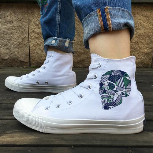 Chaussures Tête de Mort <br/> Géométrique