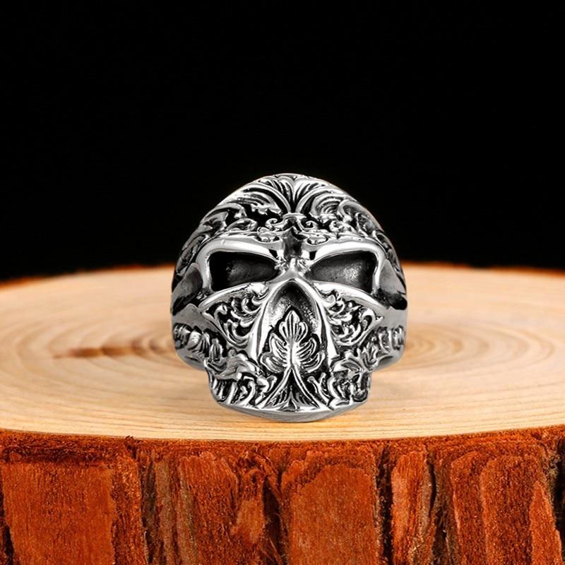 Bague Skull Argent <br/> Homme (Argent)