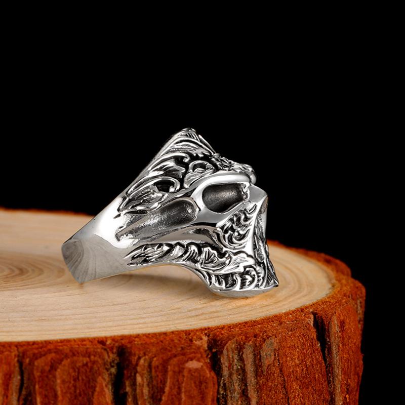 Bague Skull Argent <br/> Homme (Argent)