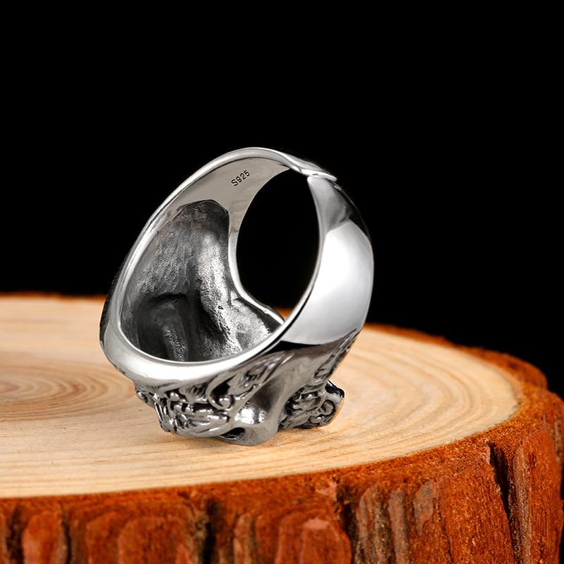 Bague Skull Argent <br/> Homme (Argent)