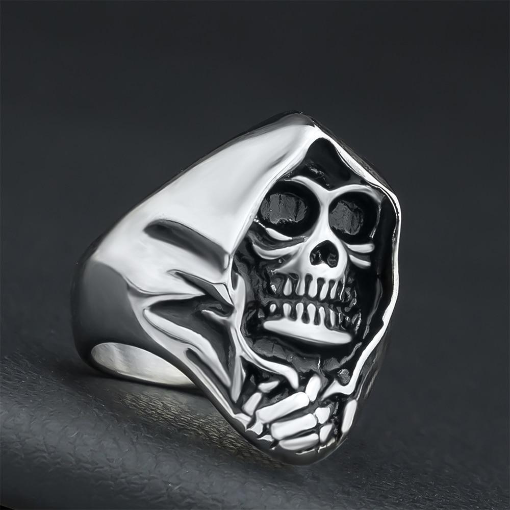 Bague Faucheuse Skull (Acier)