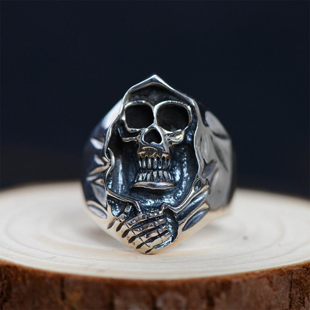 Bague Faucheuse Skull (Acier)