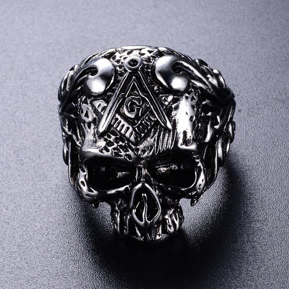 Bague Franc Maçon <br/> Homme (Acier)