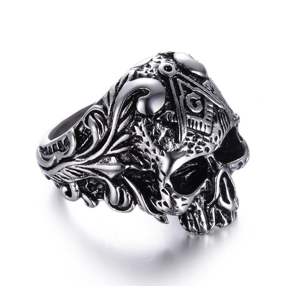 Bague Franc Maçon <br/> Homme (Acier)