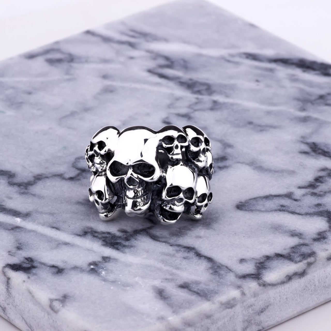 Bague Tête de Mort <br/> Argent Homme