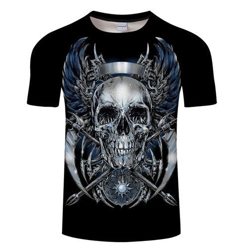 T-Shirt Tête de Mort <br/> Blanche