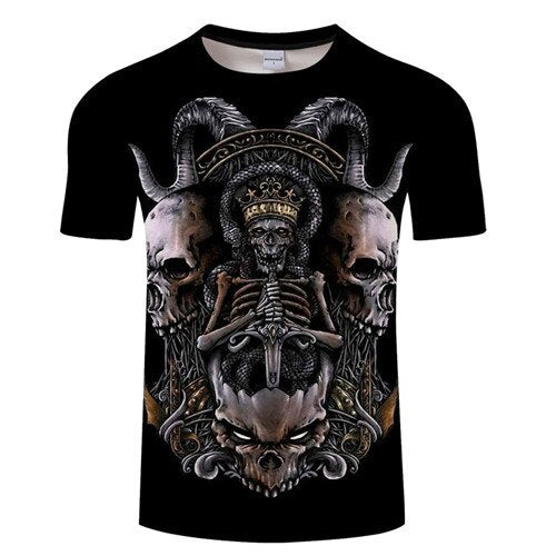 T-Shirt Tête de Mort <br/> Blanche