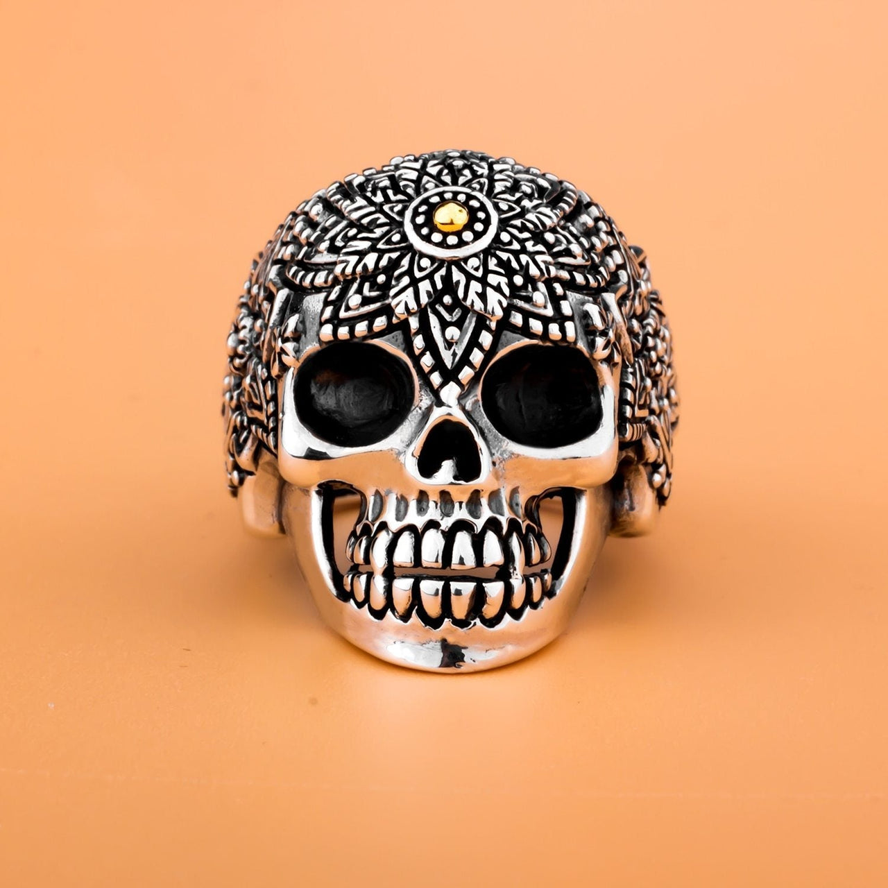 Bague Crâne Mexicain (Argent)