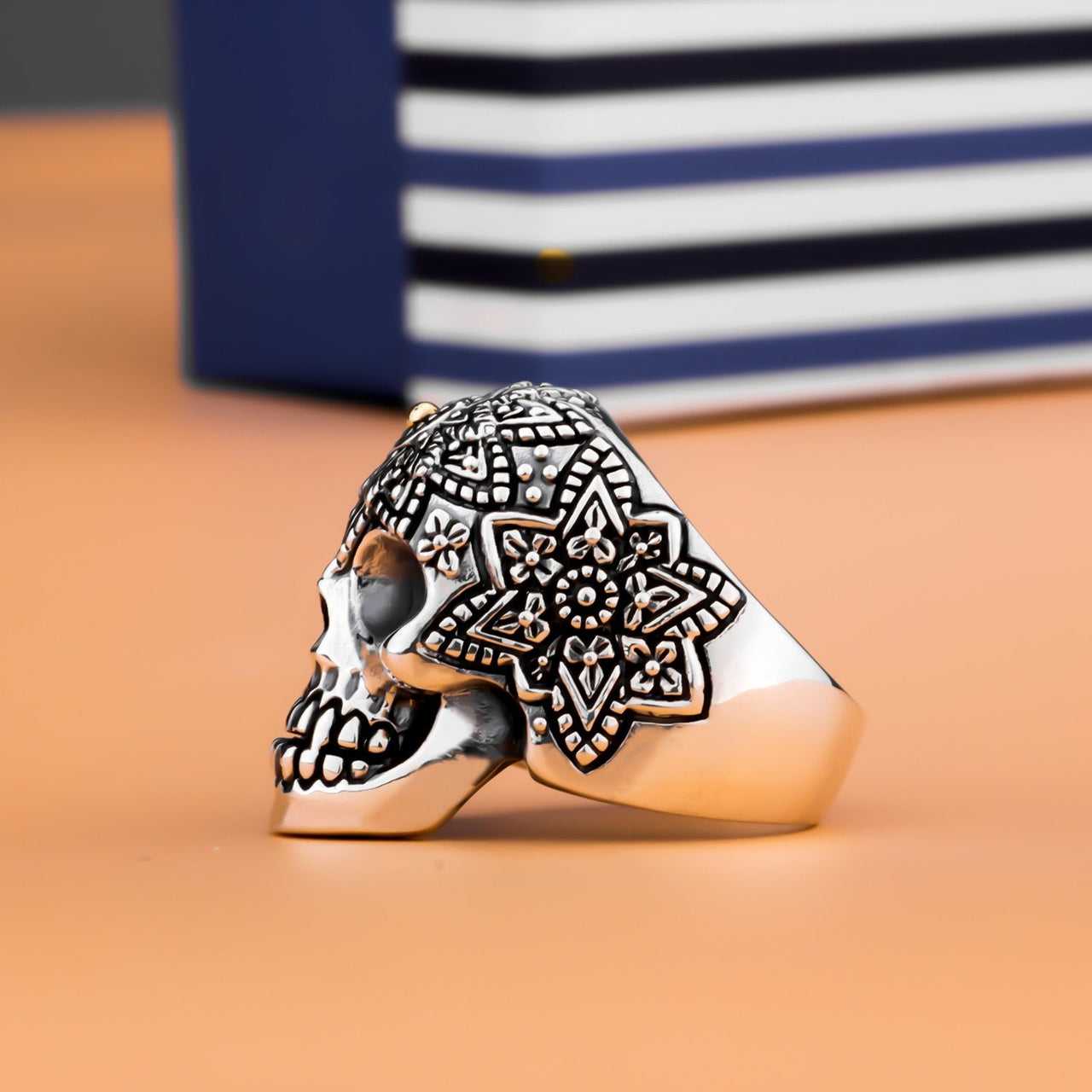 Bague Crâne Mexicain (Argent)