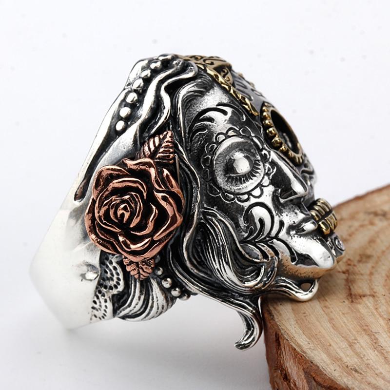 Bague Crâne Mexicain <br/> Catrina (Acier)