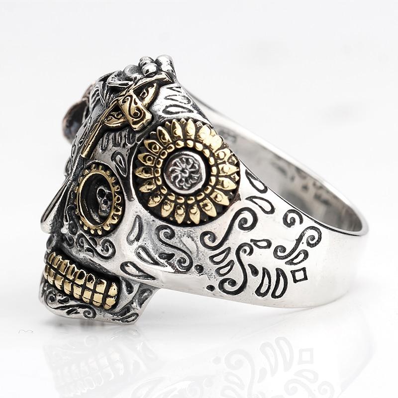 Bague Crâne Mexicain <br/> Catrina (Acier)