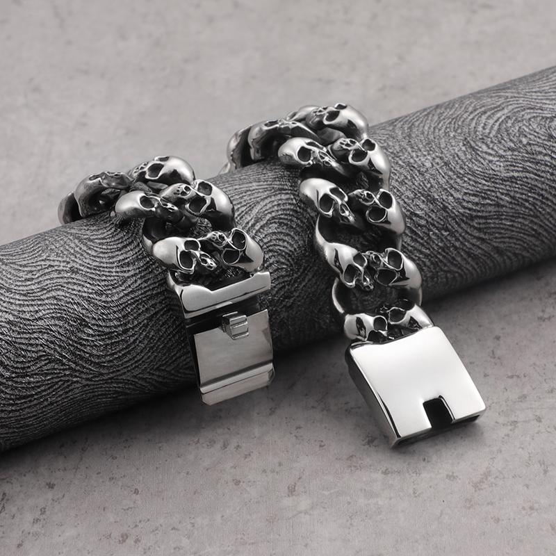 Bracelet Tête de Mort (Acier)