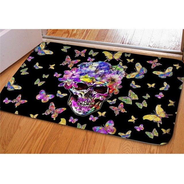 Tapis Tête de Mort Papillon