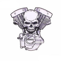 Thumbnail for Écusson Crâne Motard