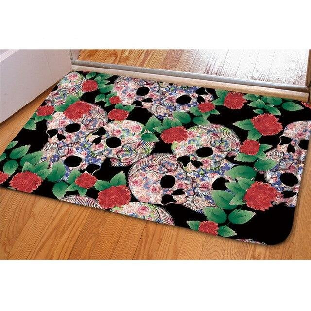 Tapis Crâne et Rose