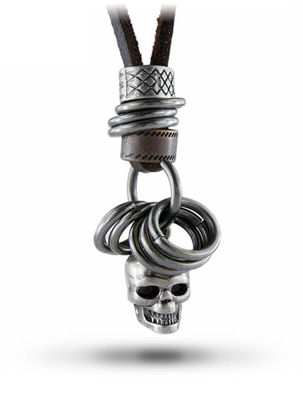 Pendentif Skull (Cuir)