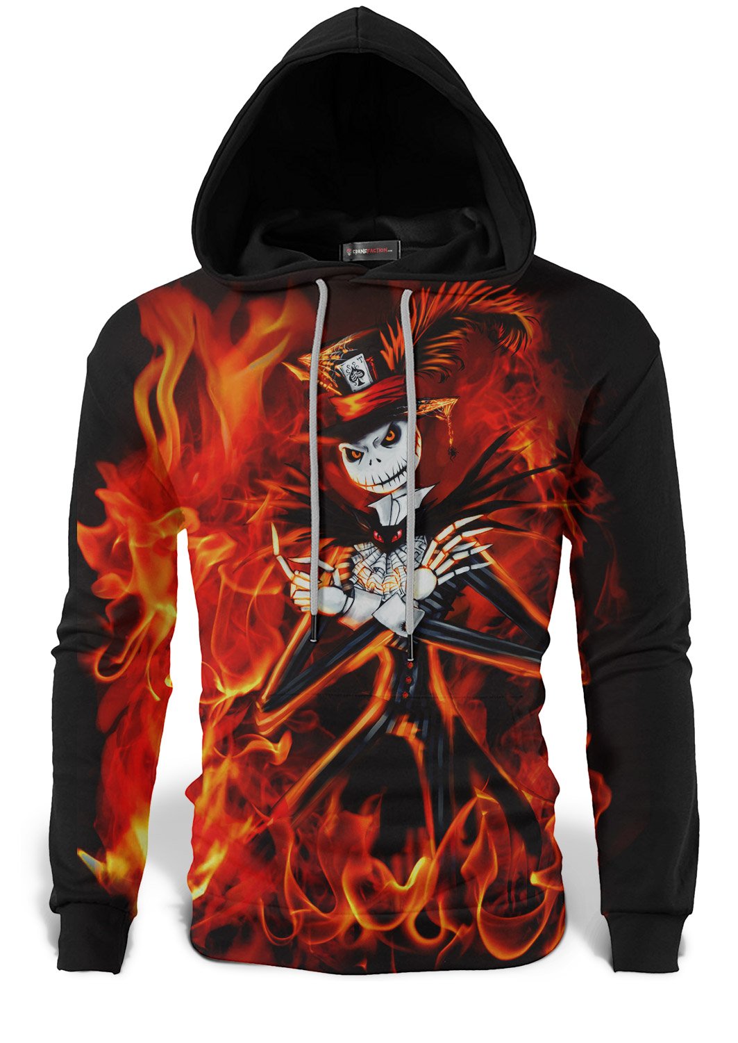 Sweat Squelette en Flammes