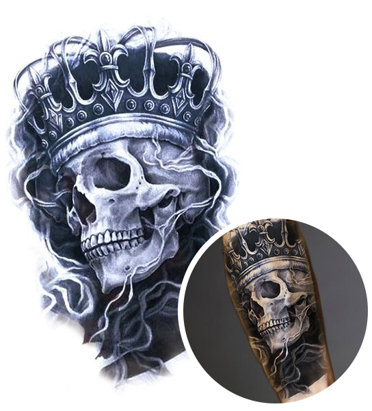 Tatouage Éphémère Tête de Mort