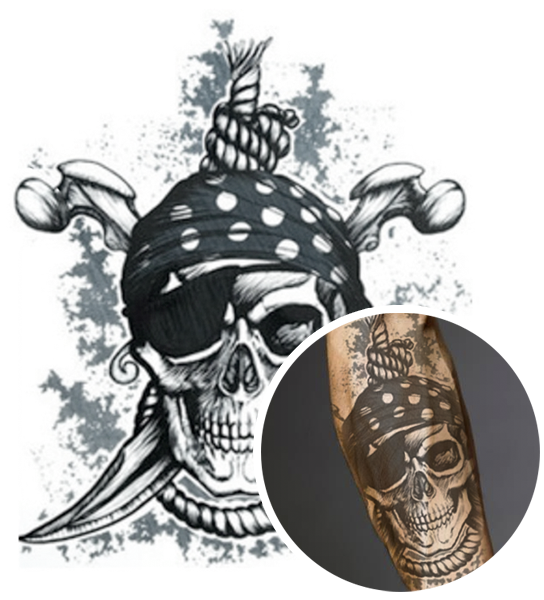 Tatouage Éphémère Pirate