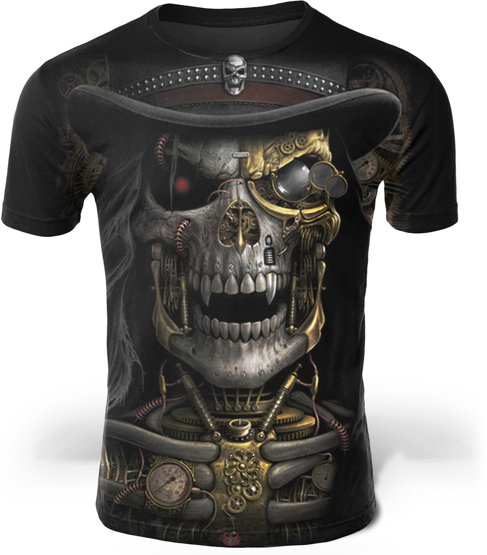 T-Shirt Tête de Mort <br/> Mécanique