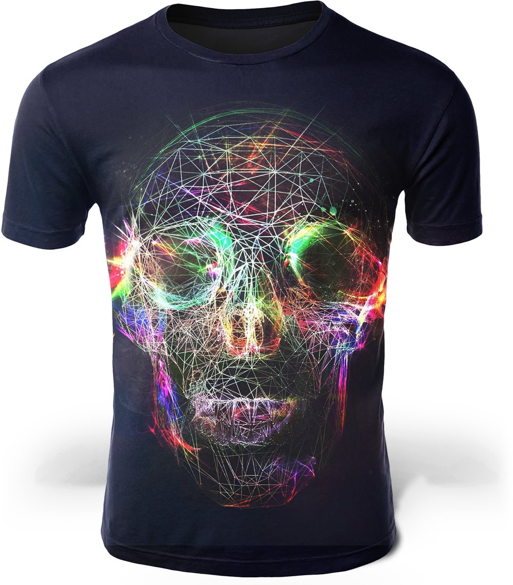 T-Shirt Crâne Multicolore