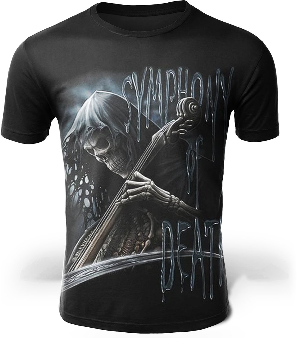 T-Shirt Squelette Musicien