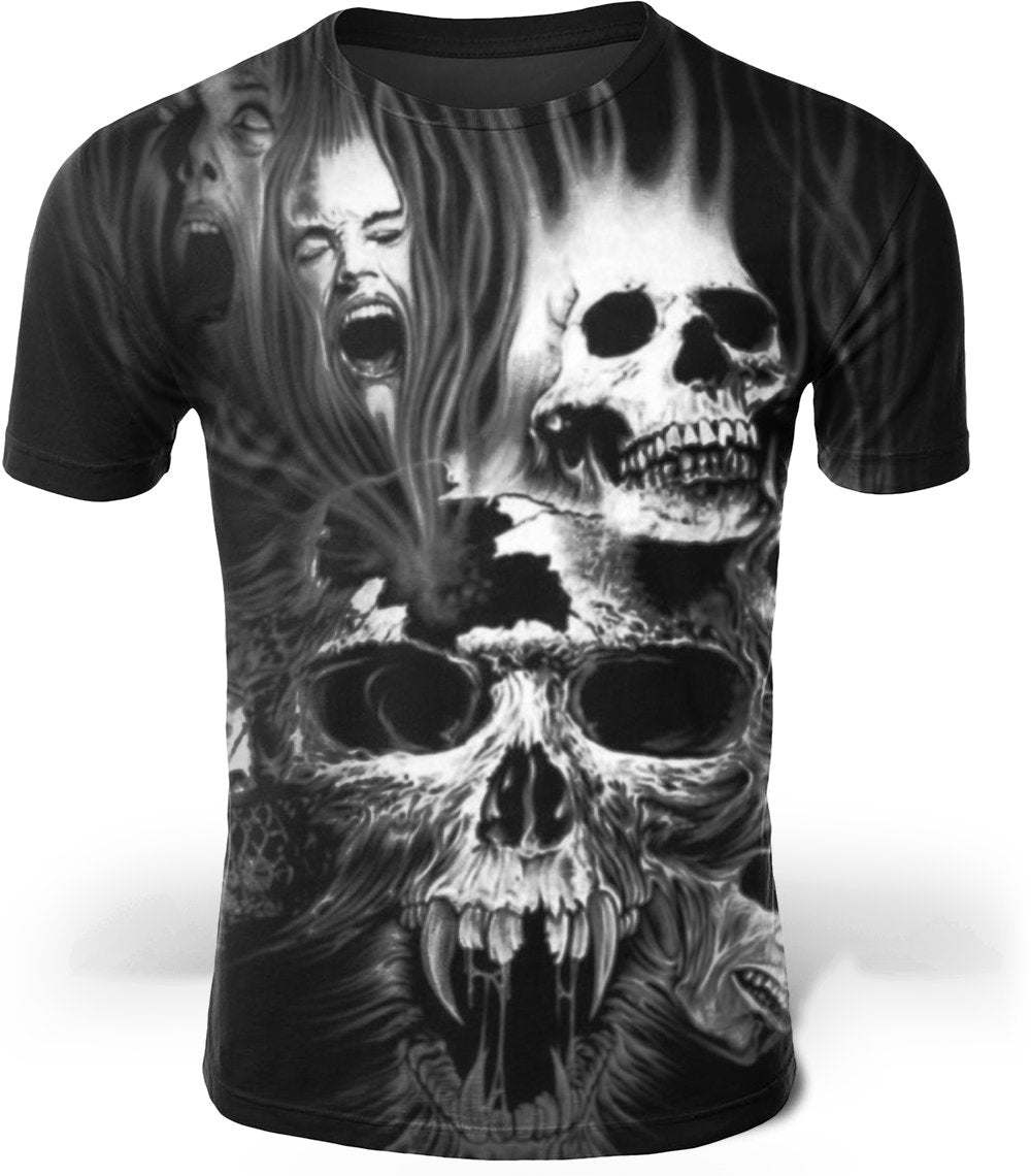 T-Shirt Tête de Mort <br/> Satanique