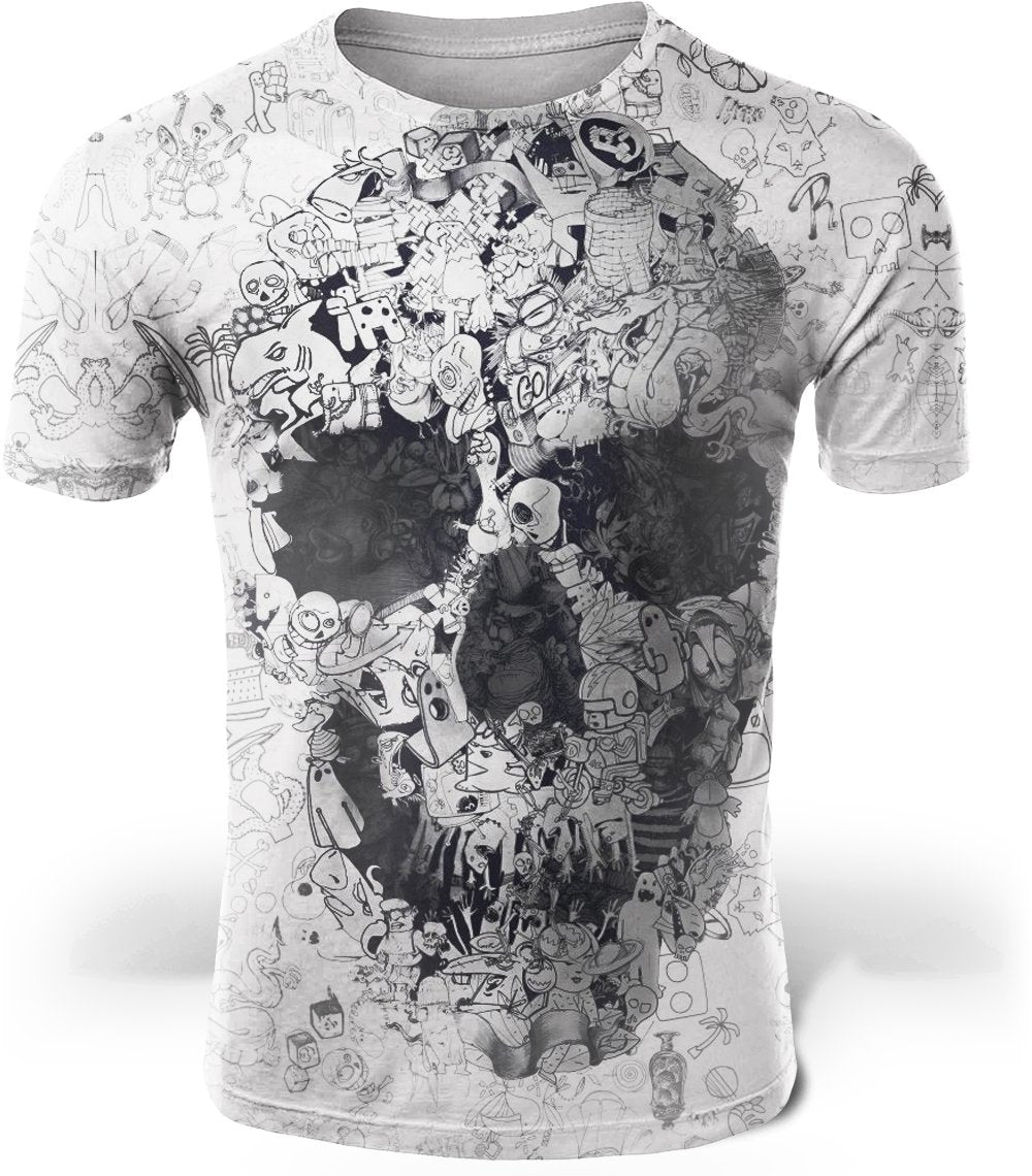 T-Shirt Tête de Mort <br/> Blanche