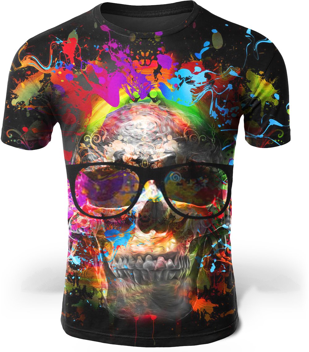 T-Shirt Tête de Mort <br/> Hipster