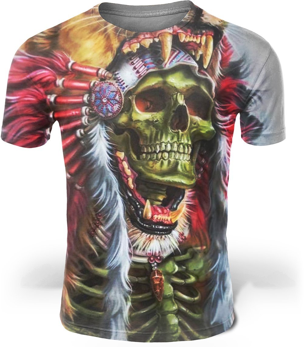 T-Shirt Tête de Mort <br/> Indien