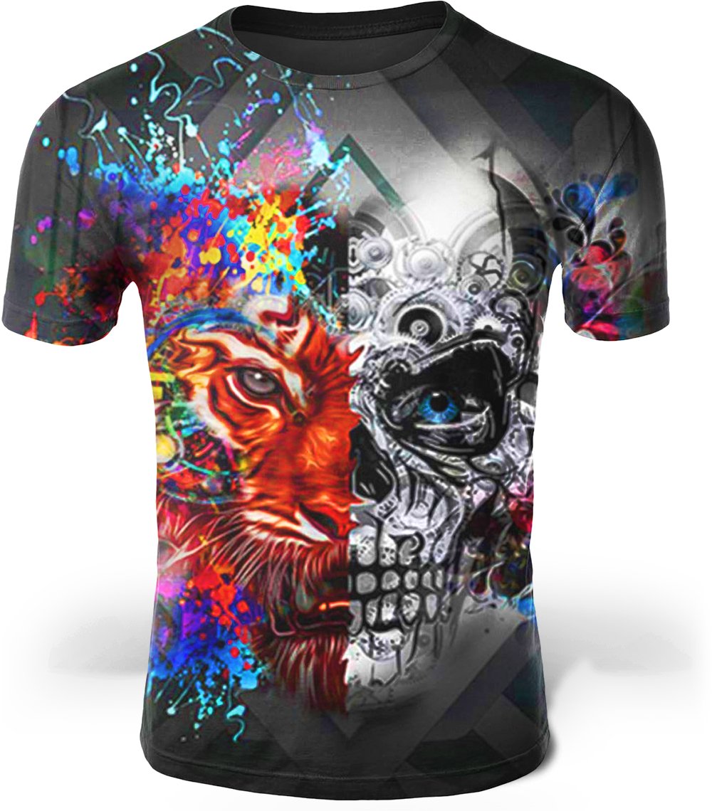 T-Shirt Tête de Mort <br/> Lion