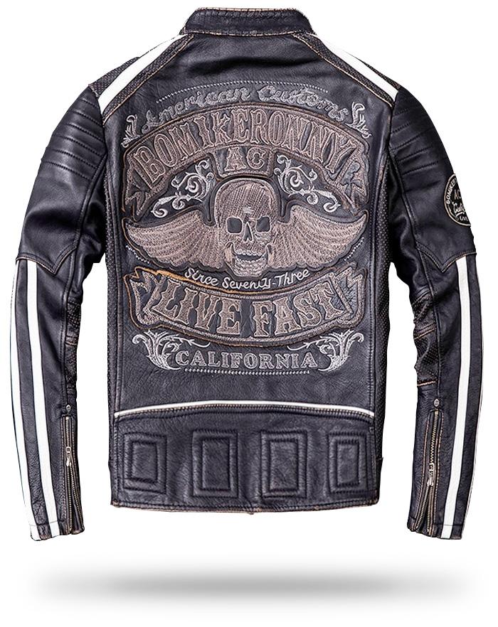 Veste Moto <br/> Tête de Mort (Cuir)