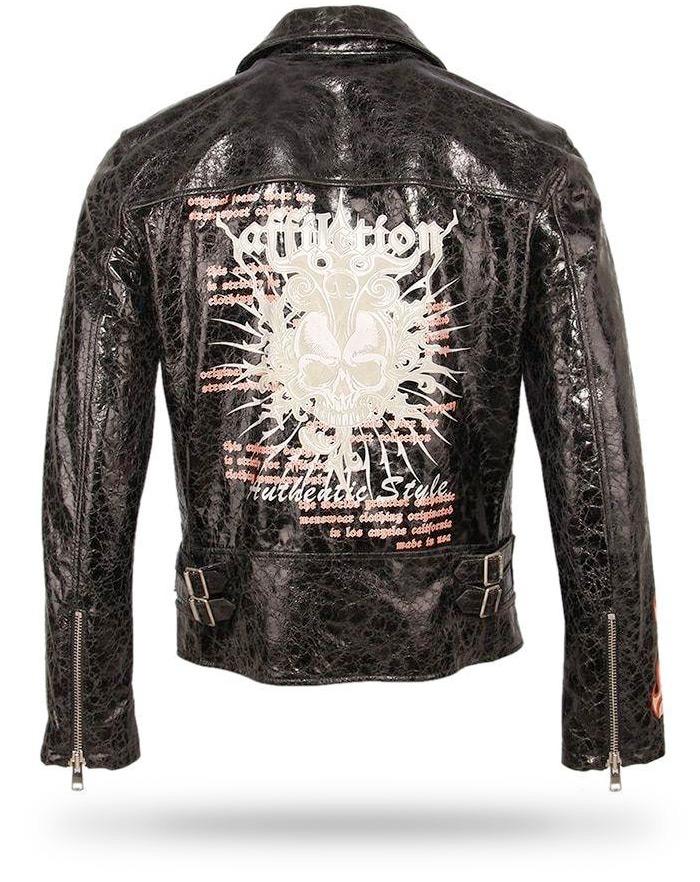 Veste Tête de Mort <br/> Biker (Cuir)