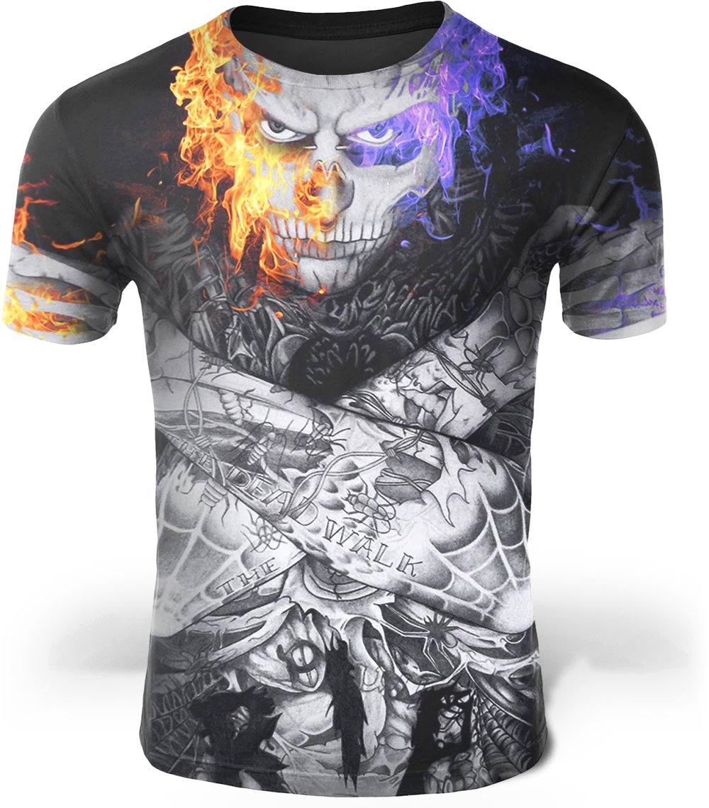 T-Shirt Tête de Mort <br/> Tatouage